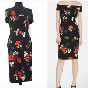 CALVIN KLEIN NWT Floral Off the Shoulder Dress, Size 8